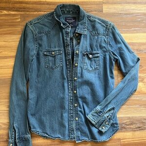Blue Denim Button-Up Shirt
